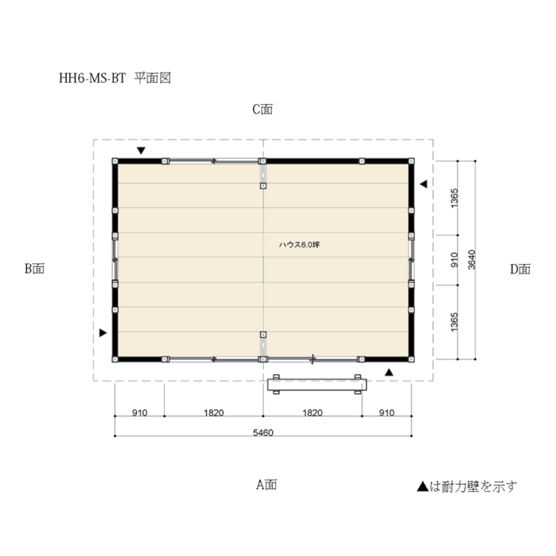 HH6-MS-BT ログハウスキット ログキットハウス 6坪 国産材使用