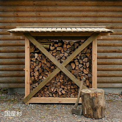 マキ小屋　国産材使用