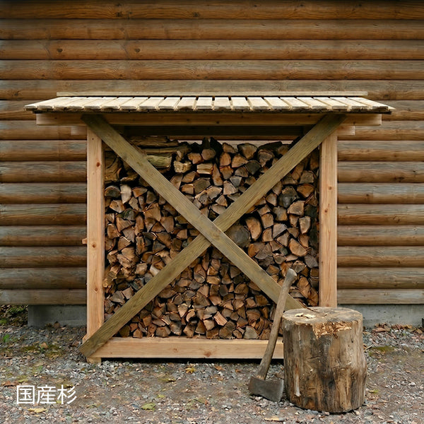 マキ小屋　国産材使用