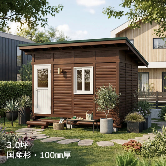HDR3-KA-MR ログハウスキット ログキットハウス ３坪 国産材使用