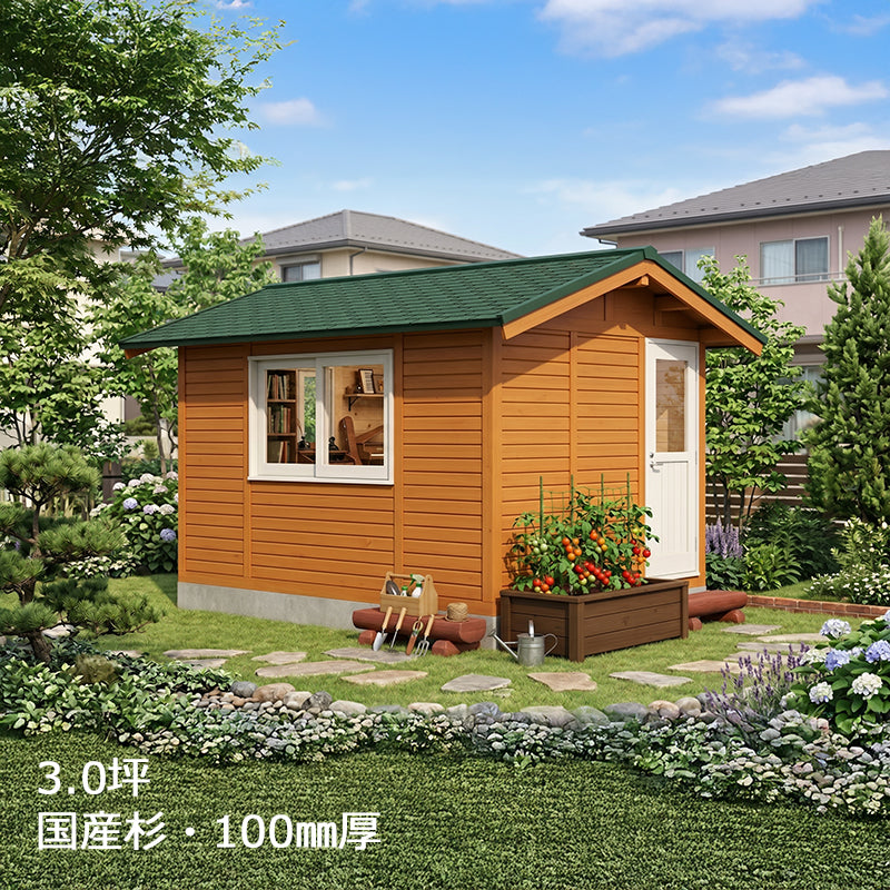 ログハウスキット ログキットハウス 3坪 HDR3-ML-BT – 親和木材工業