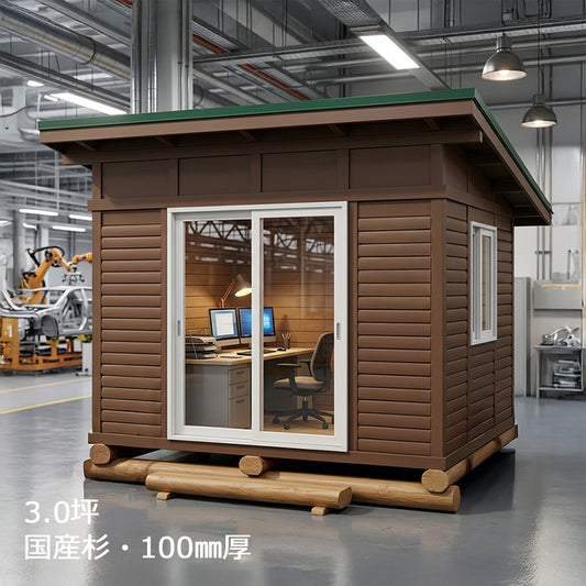HH3-KA-MR ログハウスキット ログキットハウス ３坪 国産材使用