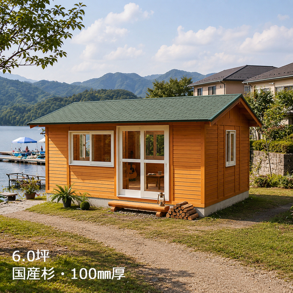 HH6-ML-BT ログハウスキット ログキットハウス 6坪 国産材使用
