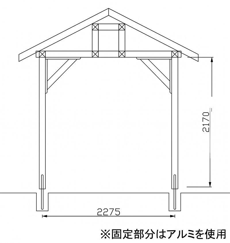 東屋キット　Aタイプ　国産材使用