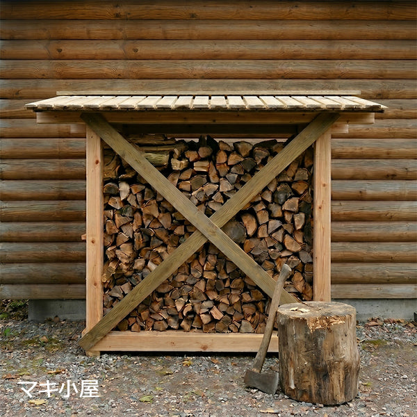 マキ小屋　国産材使用