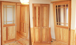 室内木製アンティークスタイルドア（国産材使用） | 壁厚100mmの国産材 